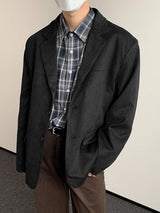 Men's Suede Casual Long Sleeve Blazer SKUL30277