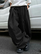 Mens Solid Color Textured Loose Pant SKUL15193