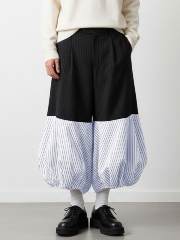 Men's Striped Color Block Lantern Pant SKUL37663