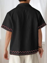 Mens Graffiti Print Short Sleeve Shirt SKUL12955