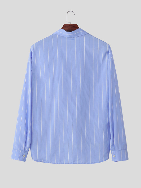 Men's Striped Long Sleeve Shirt SKUL29775