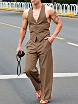 Men's Striped Casual Two Pieces Outfit SKUL21013