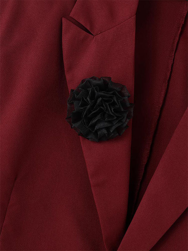 Mens 3D Floral Patchwork Cropped Long Sleeve Blazer SKUL02389