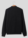 Mens Cable Knit Quarter Button Pullover Sweater SKUK38329