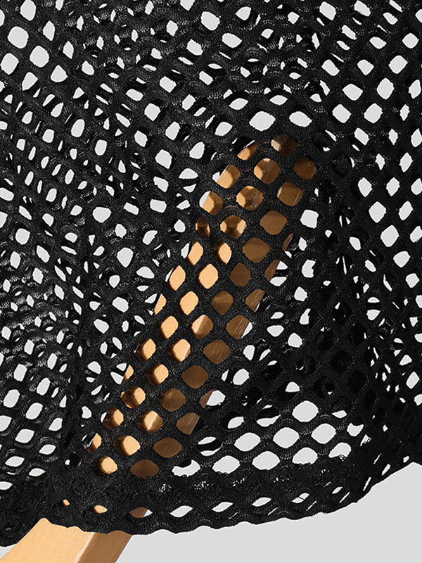 Mens Faux Leather Patchwork Cropped Short Sleeve T-Shirt SKUL01366