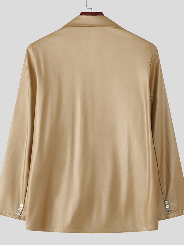 Men's Shiny Long Sleeve Blazer SKUL37519