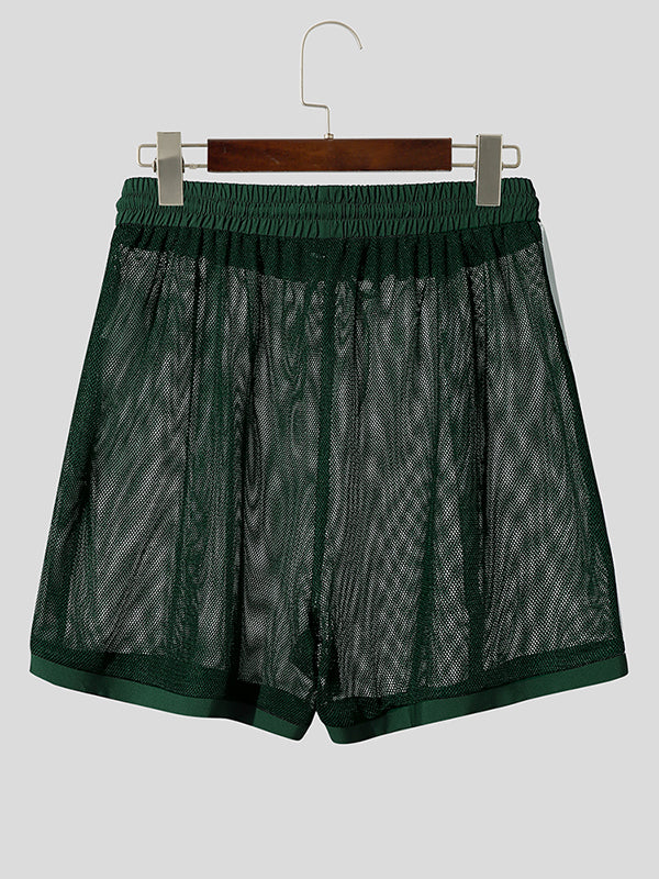 Mens Striped Hollow Out Casual Short SKUL12741