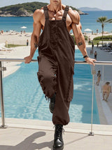 Men's Solid Color Casual Jumpsuit SKUL21166