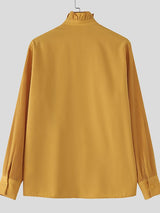 Men's Ruffle Textured Long Sleeve Shirt SKUL42557