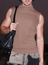 Men's Deconstructed Open Back Lace Up Tank SKUL41252