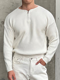 Mens Solid Quarter Zip Knit Pullover Sweater SKUK39560