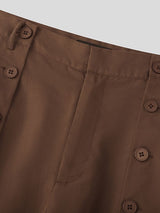 Men's Solid Color Deconstructed Loose Fit Pant SKUL47789