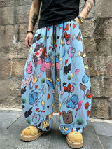 Men's Harajuku Y2K Graffiti Cartoon Print Oversized Wide-Leg Baggy Pant SKUL66966
