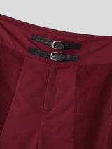 Men's Vertical Mesh Inserts High-Waisted Wide-Leg Pant SKUL59994