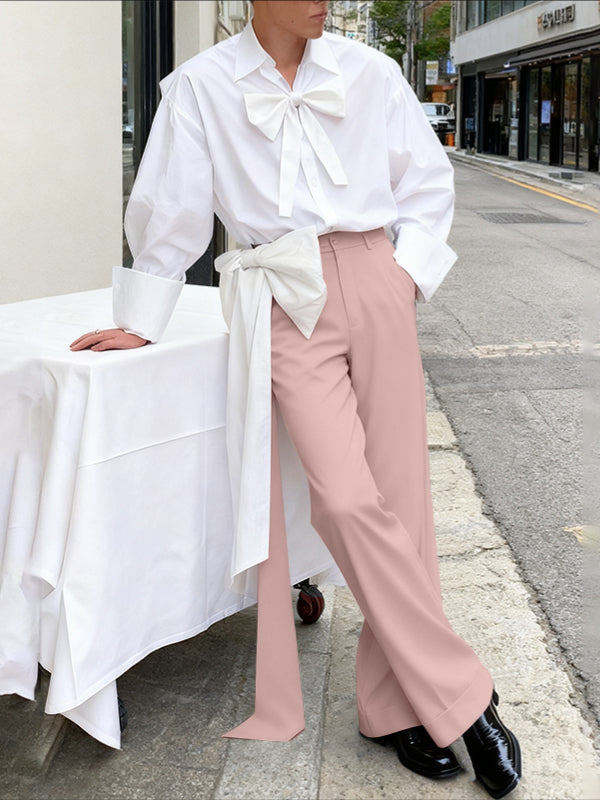 Men's Bow Patchwork Two Pieces Outfit SKUL40169