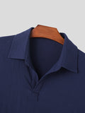 Mens Solid Cotton Short Sleeve Golf Shirt SKUK34541