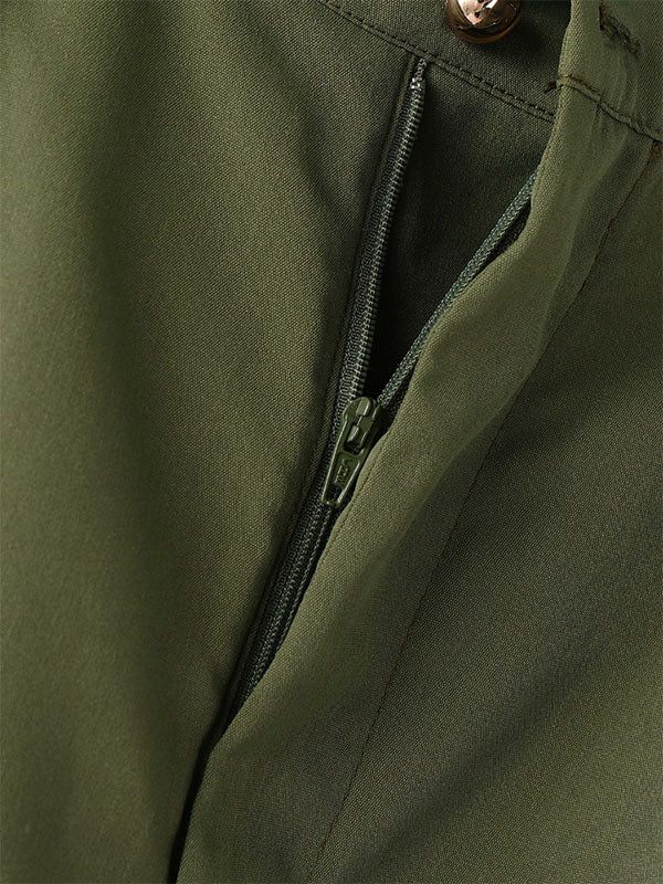 Mens Solid Color High-Waisted Casual Pant SKUL19093