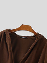 Men's Solid Color Textured Cloak SKUL34058