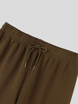 Men's Urban Streetwear City Walk Side Cutout Chain Drawstring Baggy Pant SKUL85216