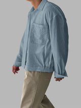 Men's Solid Color Casual Long Sleeve Shirt SKUL31994