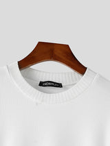 Mens Solid Color Hollow Short-Sleeve T-Shirt SKUL03119