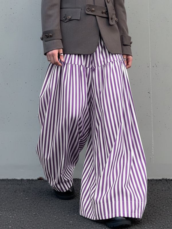 Men's Casual Striped Wide Leg Pant SKUL50055