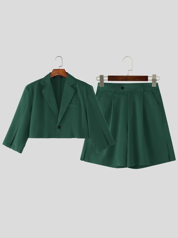 Men's Small Slit Design Casual Two Pieces Outfit SKUL54054