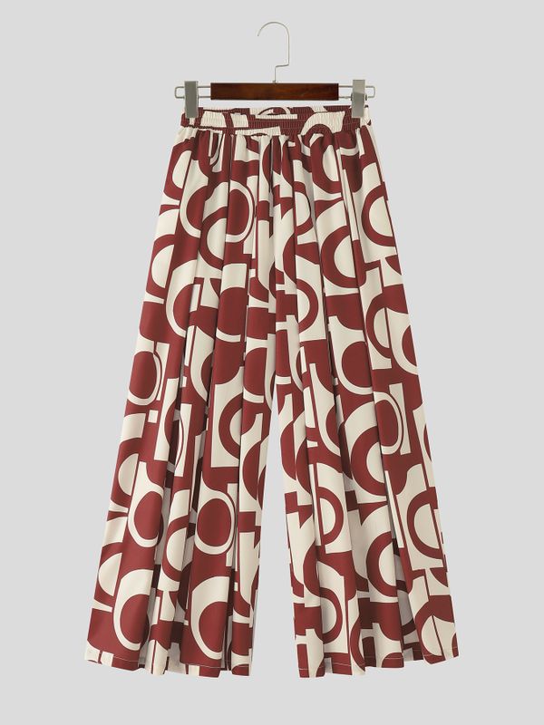 Men's Geometric Abstract Print Resort Pant SKUL55529
