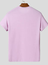 Men's Solid Color Textured Long Sleeve T-Shirt SKUL42541