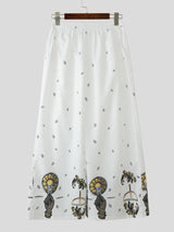 Men's Ethnic Print Ultra-Wide Leg Pant SKUL53147