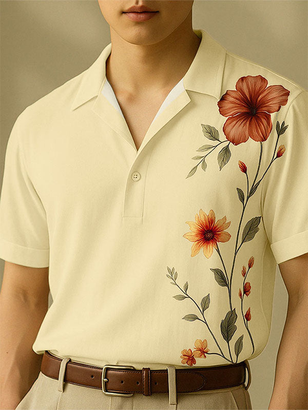 Mens Floral Print Short Sleeve Shirt SKUL15444