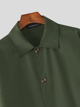 Men's Solid Color Loose Long Sleeve Jacket SKUL42406