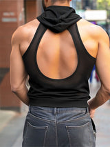 Mens Sheer Mesh Hooded Casual Tank SKUL10605