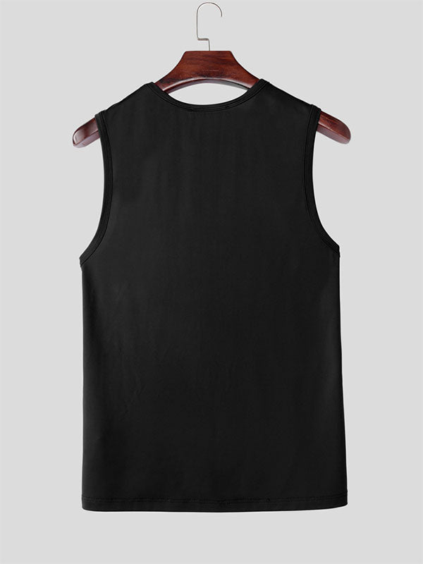 Mens Sheer Mesh Hooded Casual Tank SKUL19125