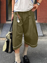 Men's Avant-Garde Ultra-Wide Leg Pleated Short SKUL55357