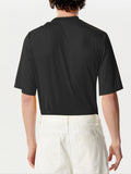 Mens Cutout Twisted Design Short Sleeve T-Shirt SKUK48603