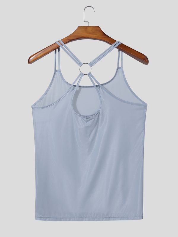 Men's O-Ring Back Detail Skinny Fit Camisole Tank SKUL50518