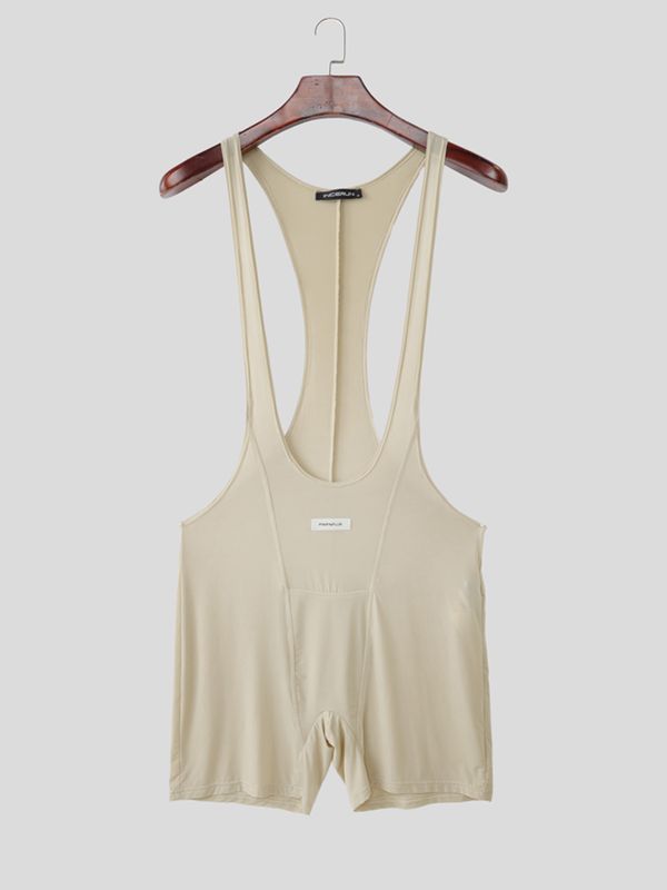 Men's Clubwear Sheer Mesh Suspender Bodysuit SKUL65505