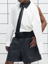 Men's Deconstructed Open Back Long Sleeve Shirt SKUL50531