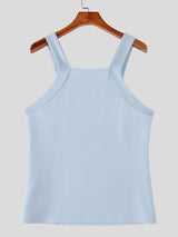 Men's Casual Summer Square Neck Wide Strap Tank SKUL71297