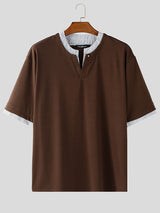 Men's Striped Colorblock Short Sleeve T-Shirt SKUL20901