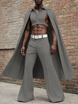 Men's Cape Patchwork Design Two Pieces Outfit SKUL53956