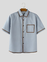 Mens Contrast Stripe Short Sleeve Shirt SKUL19109