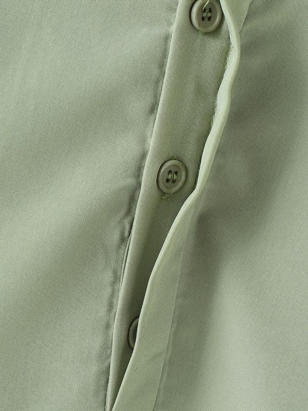 Men's Irregular Hem Stand Collar 3/4 Sleeve Shirt SKUL41011