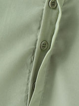 Men's Irregular Hem Stand Collar 3/4 Sleeve Shirt SKUL41011