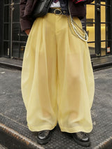 Men's Solid Color Semi Sheer Loose Pant SKUL53011