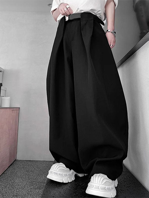 Mens Solid Color Wide Leg Casual Pant SKUL12492