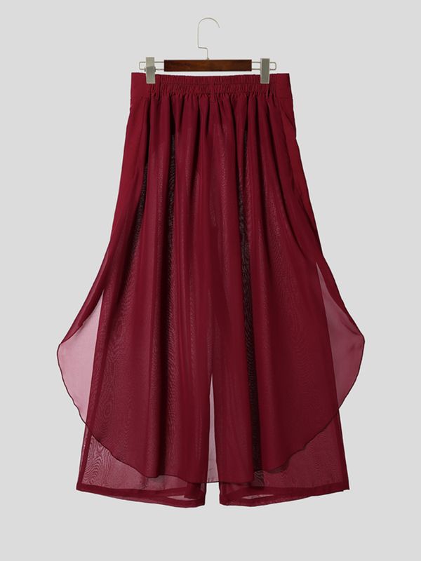 Men's Deconstructed Faux Two Piece Design Pant SKUL65951