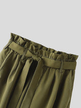 Men's Solid Color Pocket Tie Pant SKUL36597