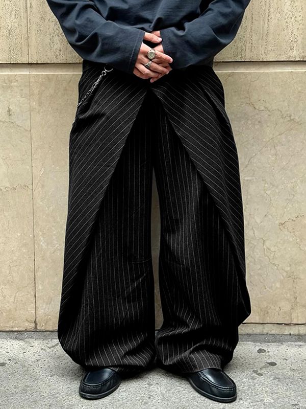 Men's Deconstructed Striped Casual Pant SKUL41261